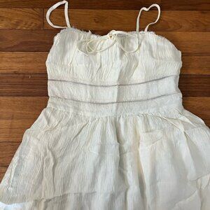 Charming White Lacey Boho Dress Cottage Core